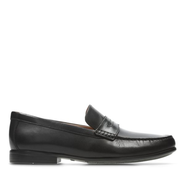 Clarks Mens Claude Lane Loafers Black | CA-495316